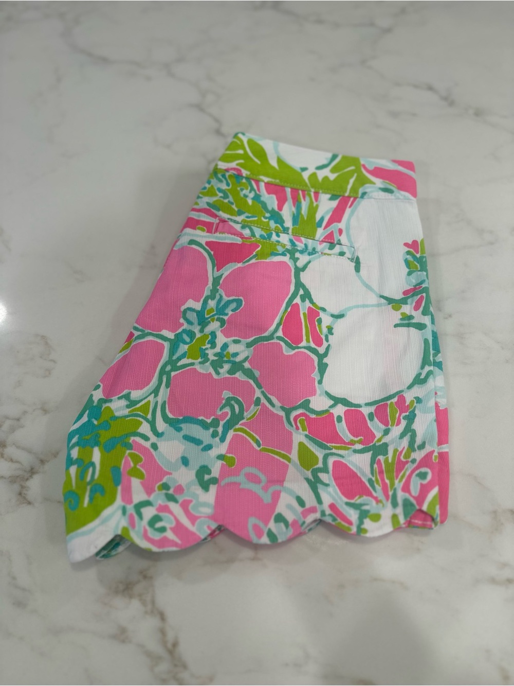 Lilly Pulitzer Buttercup Pink and Green Floral Shorts - Picture 2 of 4